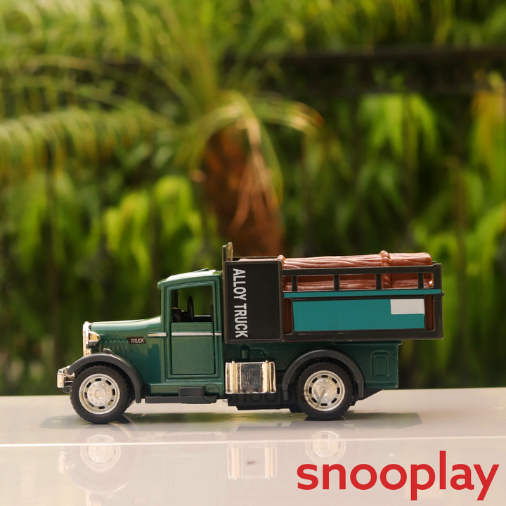 Wooden Logs Diecast Truck Construction Vehicle with Light & Sound Effect (4342)