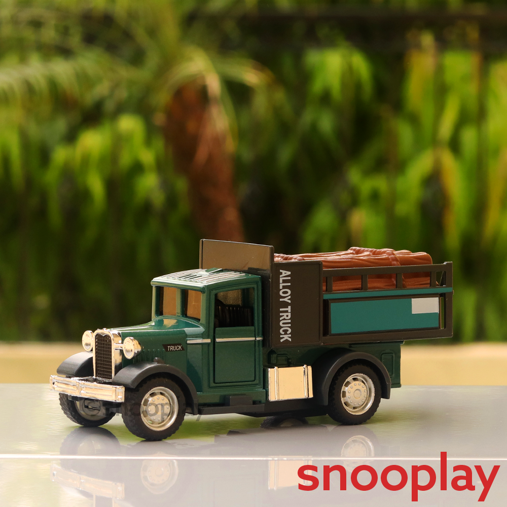 Wooden Logs Diecast Truck Construction Vehicle with Light & Sound Effect (4342)