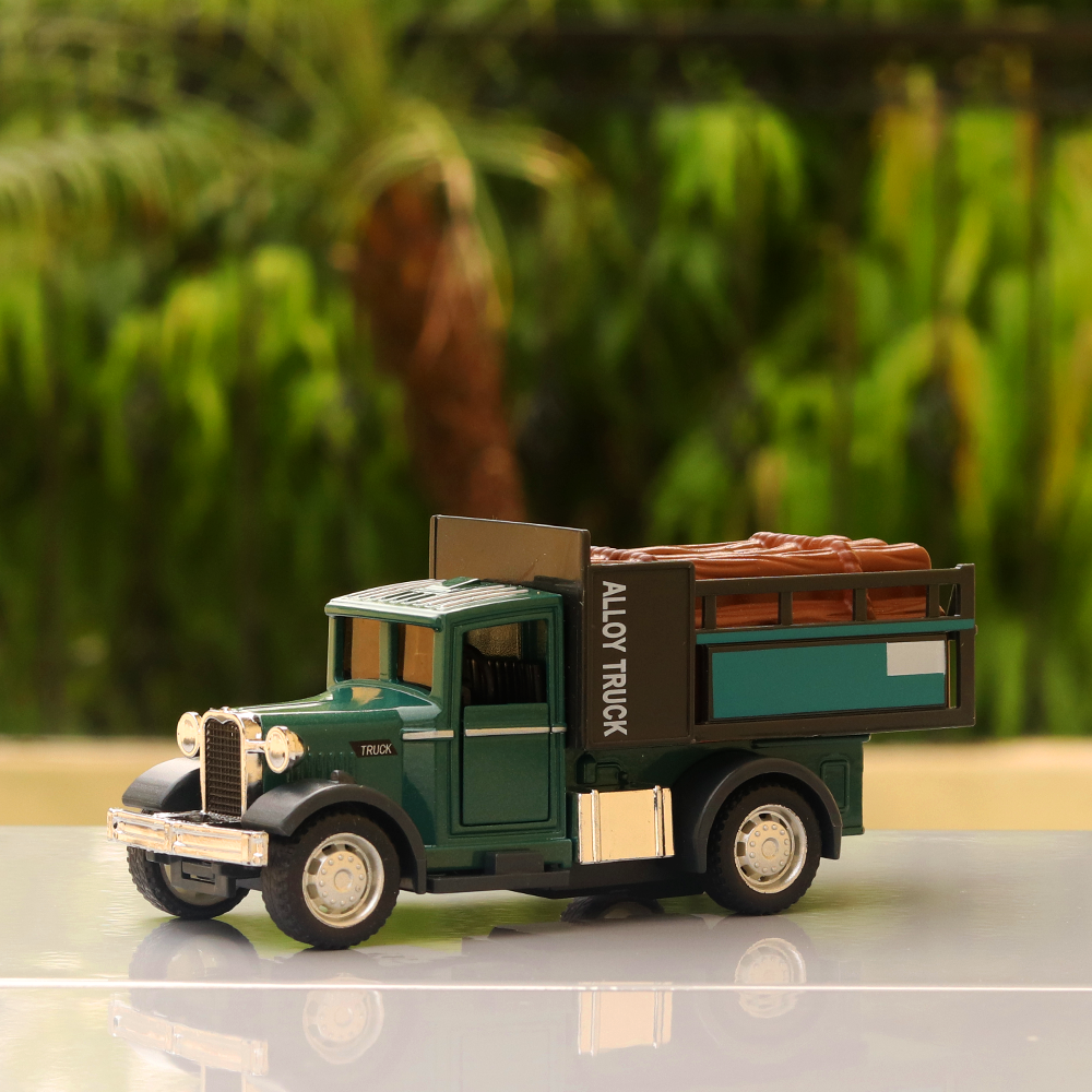 Wooden Logs Diecast Truck Construction Vehicle with Light & Sound Effect (4342)