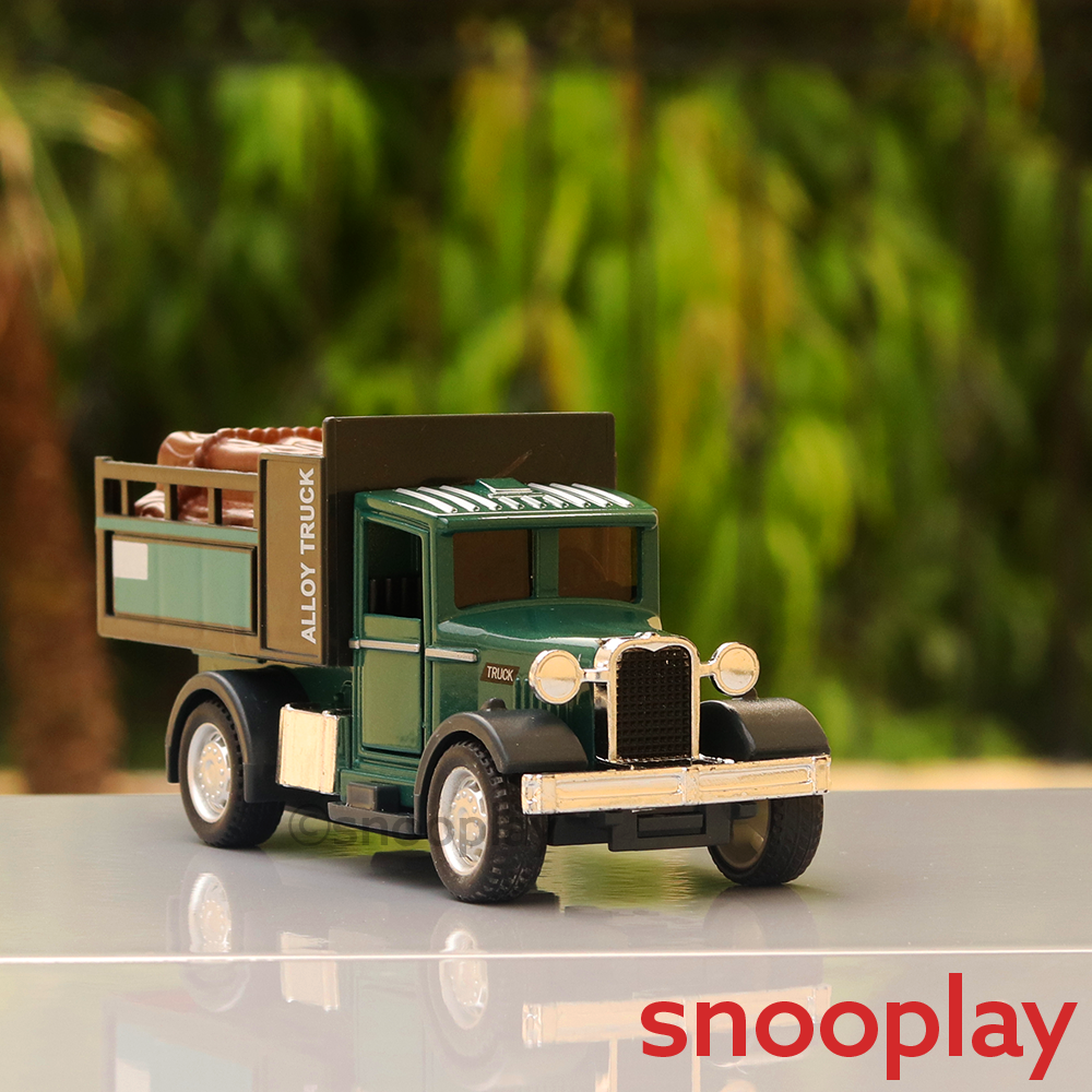 Wooden Logs Diecast Truck Construction Vehicle with Light & Sound Effect (4342)