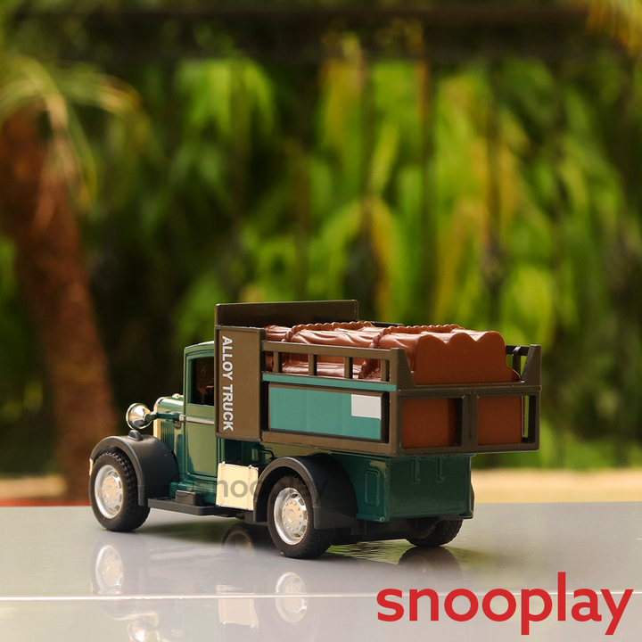 Wooden Logs Diecast Truck Construction Vehicle with Light & Sound Effect (4342)