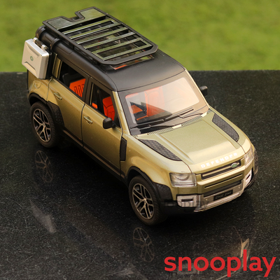 SUV Diecast Car resembling Defender Land Rover (1:24 Scale)- comes with light & sound (Assorted Colours)