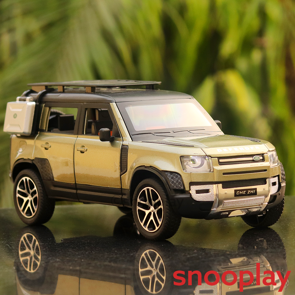 SUV Diecast Car resembling Defender Land Rover (1:24 Scale)- comes with light & sound (Assorted Colours)