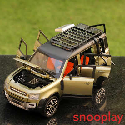 SUV Diecast Car resembling Defender Land Rover (1:24 Scale)- comes with light & sound (Assorted Colours)