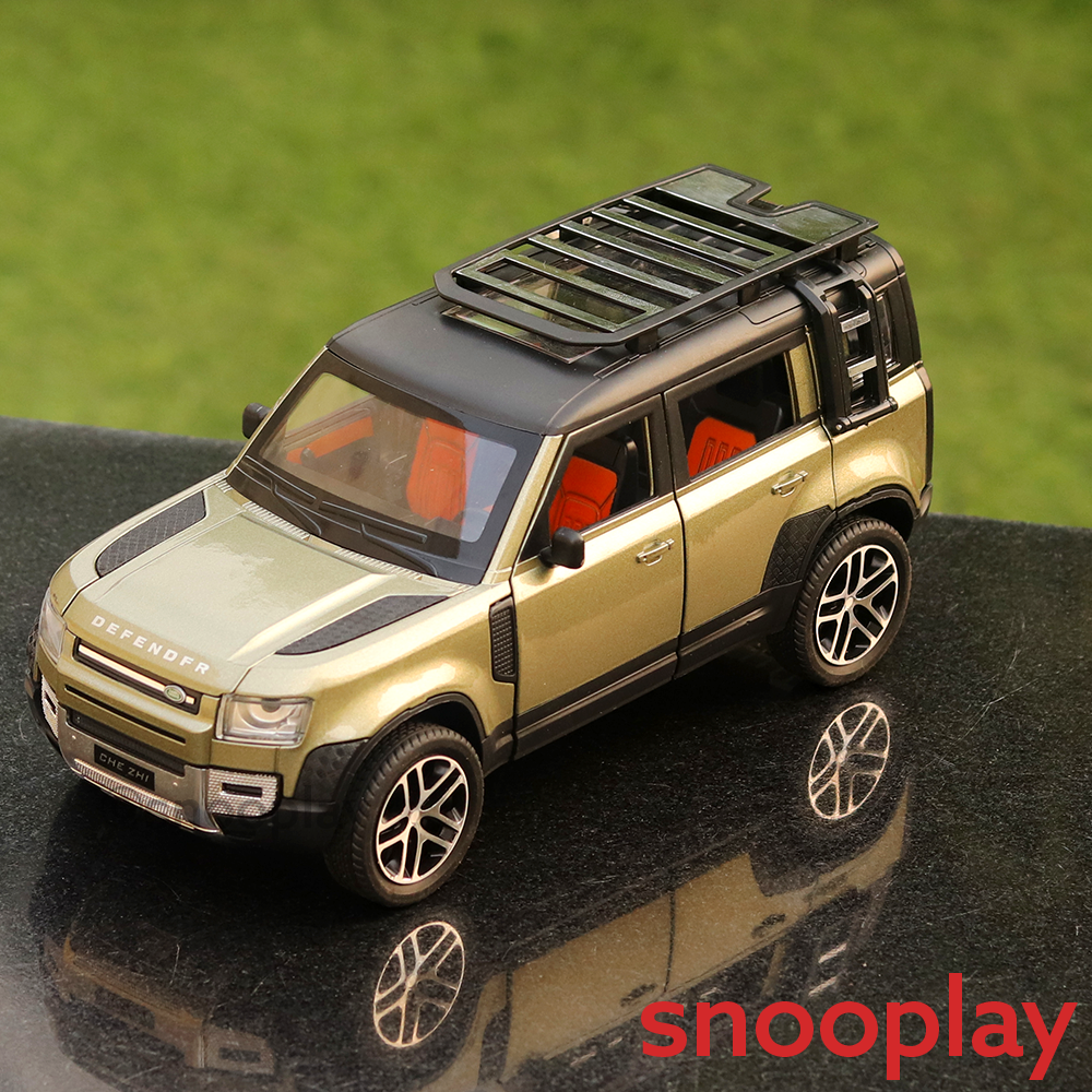 SUV Diecast Car resembling Defender Land Rover (1:24 Scale)- comes with light & sound (Assorted Colours)