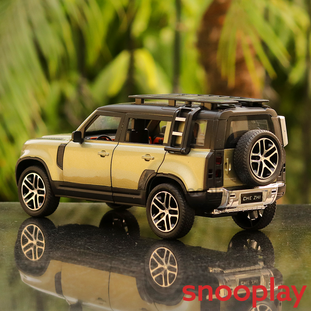 SUV Diecast Car resembling Defender Land Rover (1:24 Scale)- comes with light & sound (Assorted Colours)