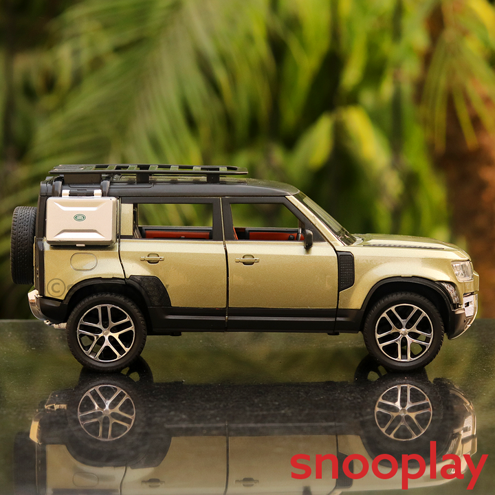 SUV Diecast Car resembling Defender Land Rover (1:24 Scale)- comes with light & sound (Assorted Colours)