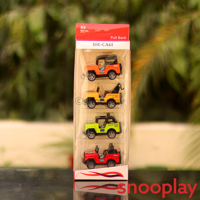 Diecast Pull Back Jeep Set-4 (4328)