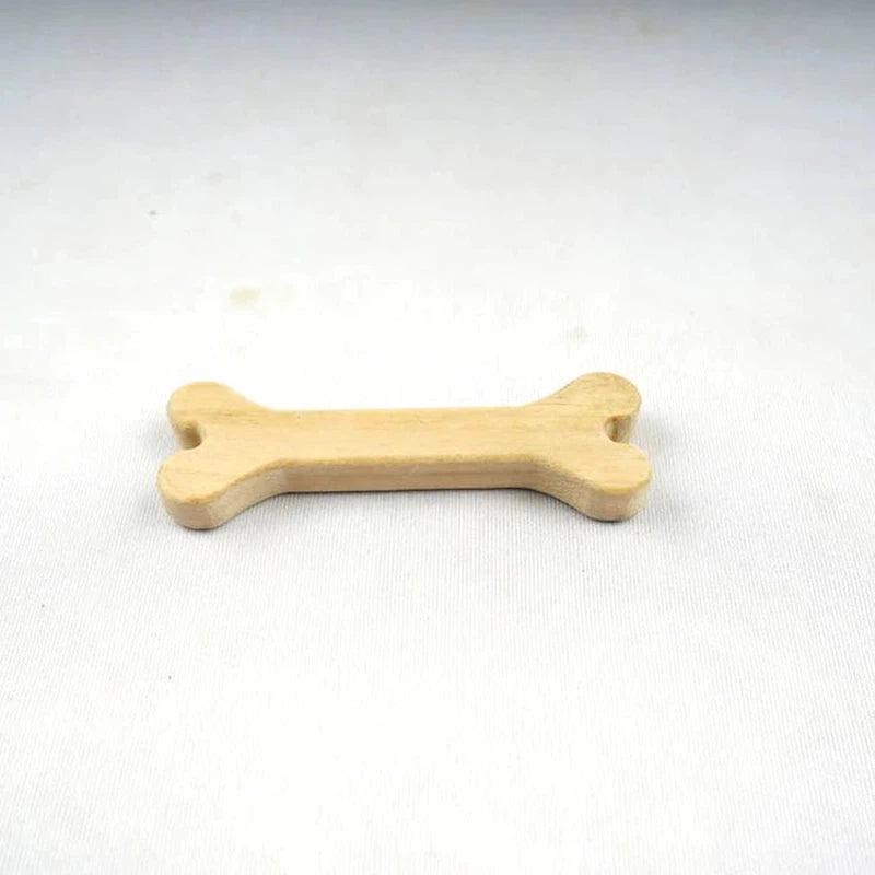 Neem Wood Teether - Dog Bone + Puppy