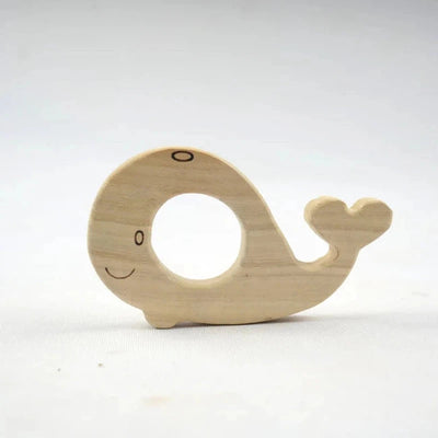 Neem Wood Teether - Duck + Dolphine + Whale