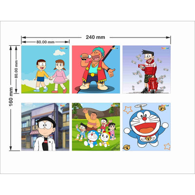 Wooden Jigsaw Puzzles Toy for Kids & Children, Doremon & Friends 54 Pieces 6 in 1 Jigsaw Puzzles, Anime Cartoon Character