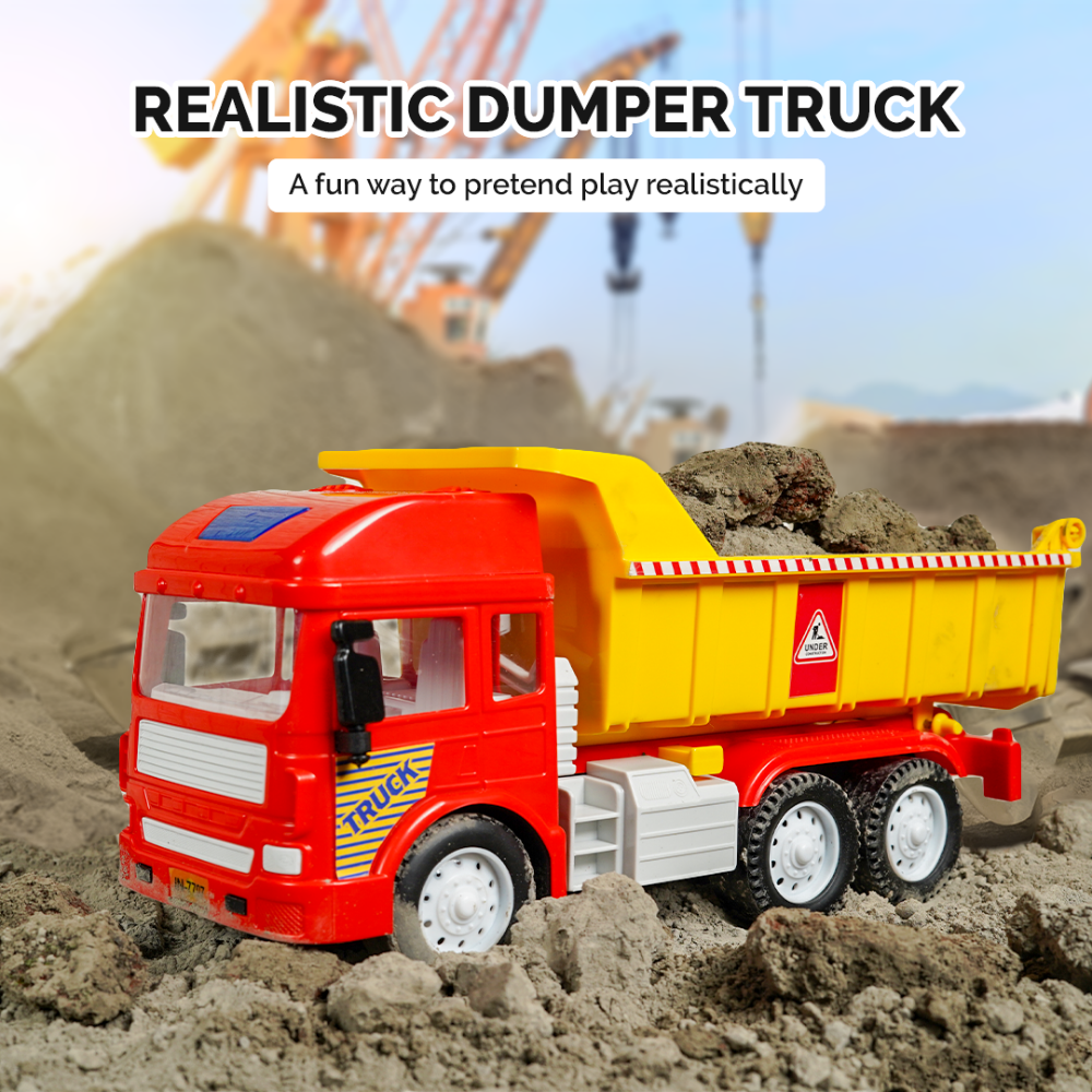 Friction Powered Realistic Dumper Truck Toy