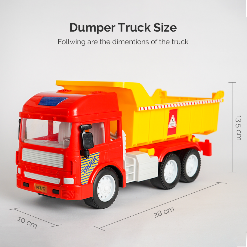 Friction Powered Realistic Dumper Truck Toy