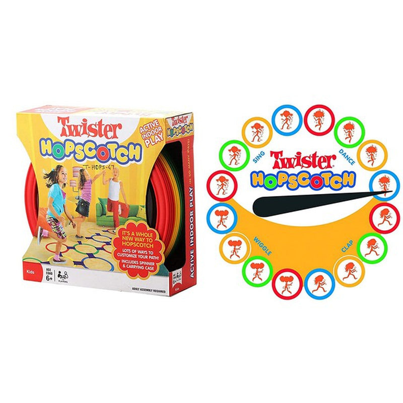 2 in 1 Twister and Hopscotch (With Spinner & Carrying Case) - Active Play Game