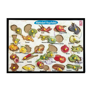 Wooden Vegetables from A-Z Educational Knob Tray