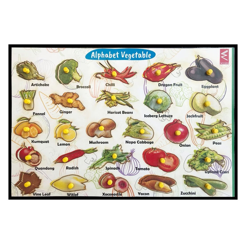 Wooden Vegetables from A-Z Educational Knob Tray