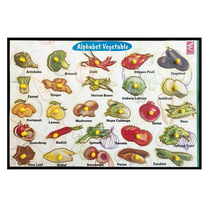 Wooden Vegetables from A-Z Educational Knob Tray