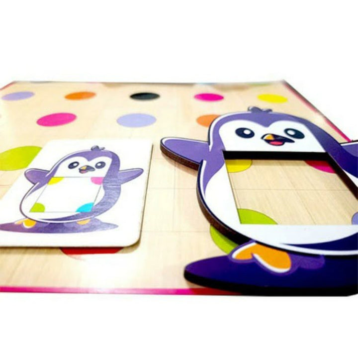 Penguin Colour Fraction Matching Board Game