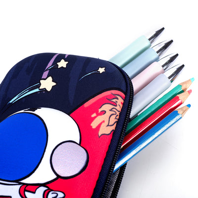 3D Astronaut Pencil Case-blue