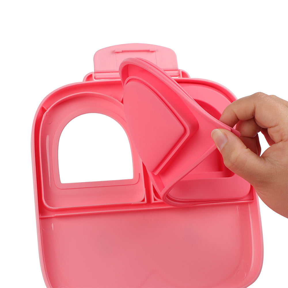 Eazy Kids Bento Lunch Box w/t handle- Pink