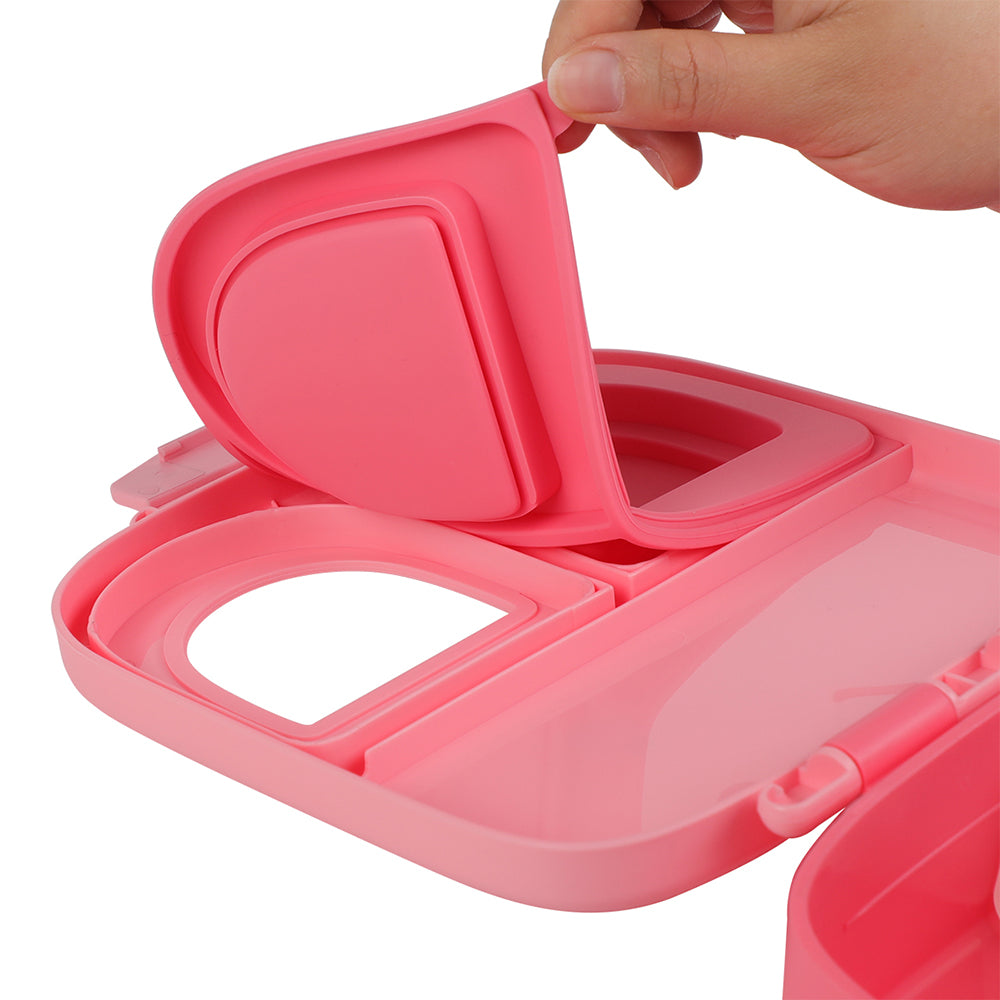 Eazy Kids Bento Lunch Box w/t handle- Pink