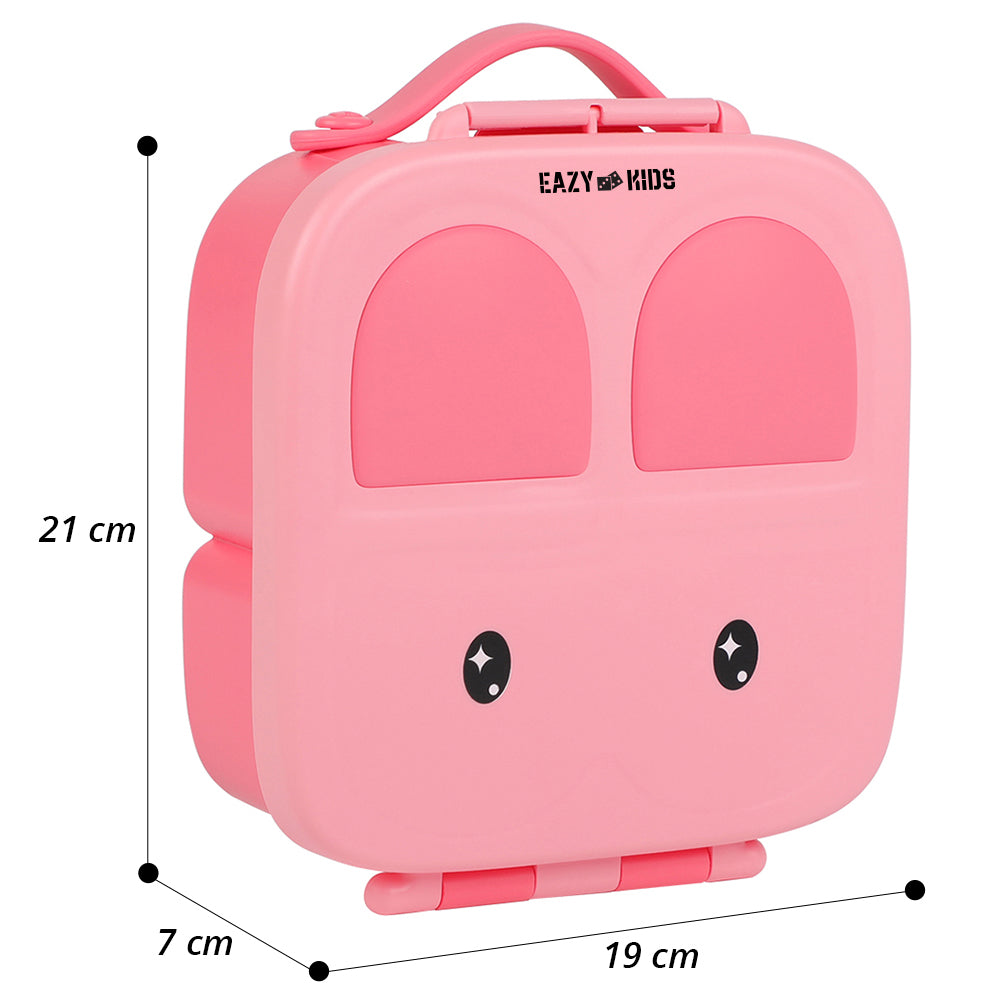 Eazy Kids Bento Lunch Box w/t handle- Pink