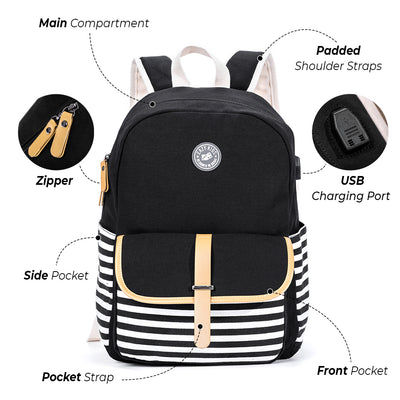 Classic School Bag-Black