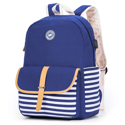 Classic School Bag-Blue