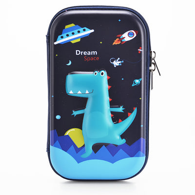 Dinosaur XL Pencil Case-Blue