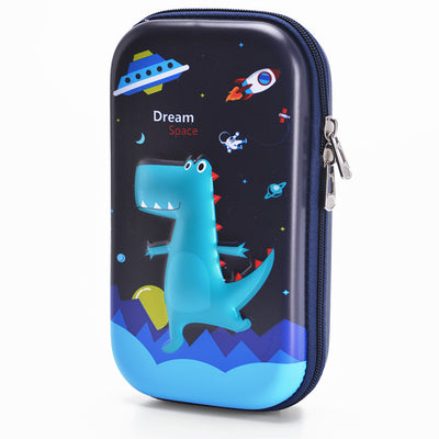 Dinosaur XL Pencil Case-Blue