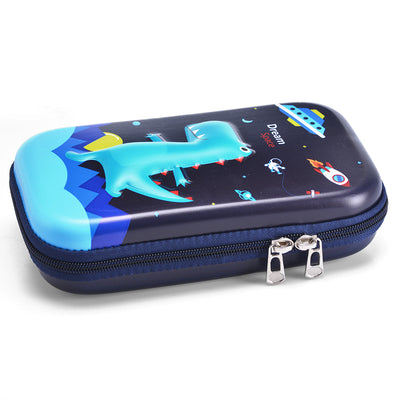 Dinosaur XL Pencil Case-Blue