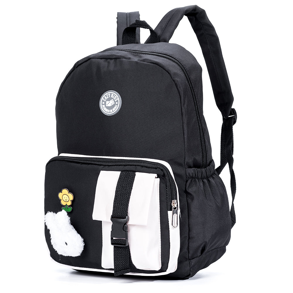 Printed Black And White School Backpack