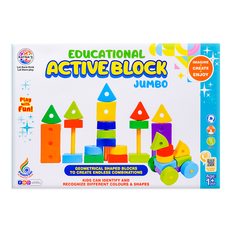 Active Block Jumbo - Building Block & Construction Game