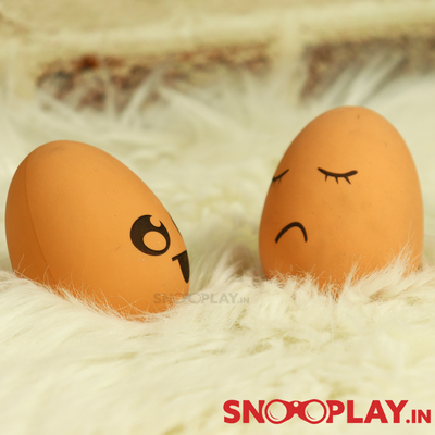 Egg Emoji Crazy Bouncy Ball - Set of 2 (Assorted Designs)