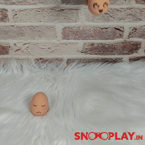 Egg Emoji Crazy Bouncy Ball - Set of 2 (Assorted Designs)