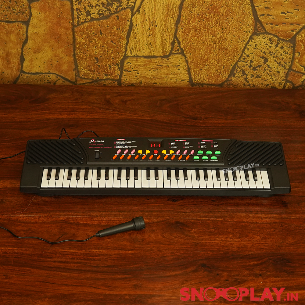 Electronic Keyboard Piano With Mic & Charging Cord (54 Keys)
