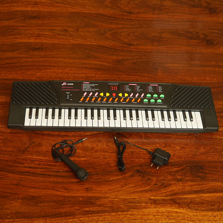 Electronic Keyboard Piano With Mic & Charging Cord (54 Keys)