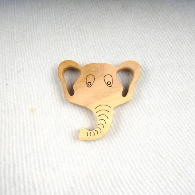 Neem Wood Teether - Bird + Elephant Face + Bunny