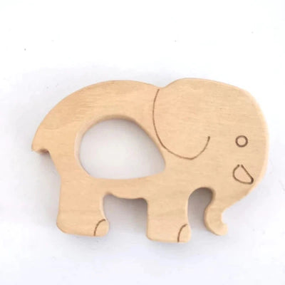 Neem Wood Teether - Bunny + Elephant