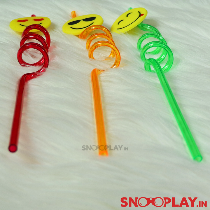 Emoji Straws (Set of 3 Quirky Straws)