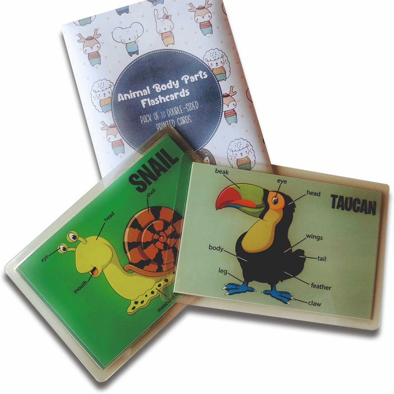 Animal Body Parts Flashcards- Pack of 10