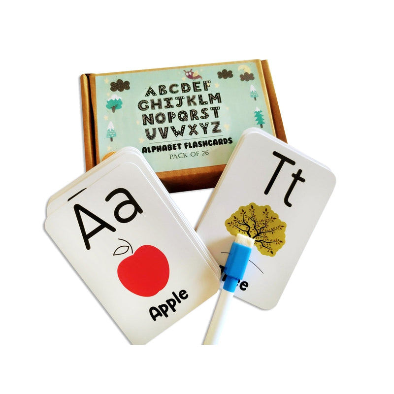 Alphabet Flashcards with Activity- Pack of 26