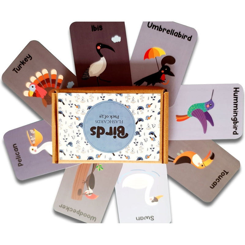 Birds Flash Cards for Kids- Pack of 24