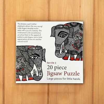 Jigsaw Puzzle 20 PC - Madhubani Elephants