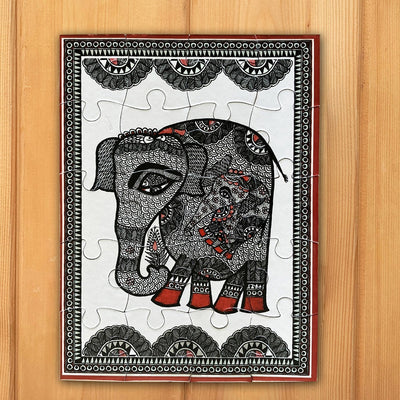 Jigsaw Puzzle 20 PC - Madhubani Elephants