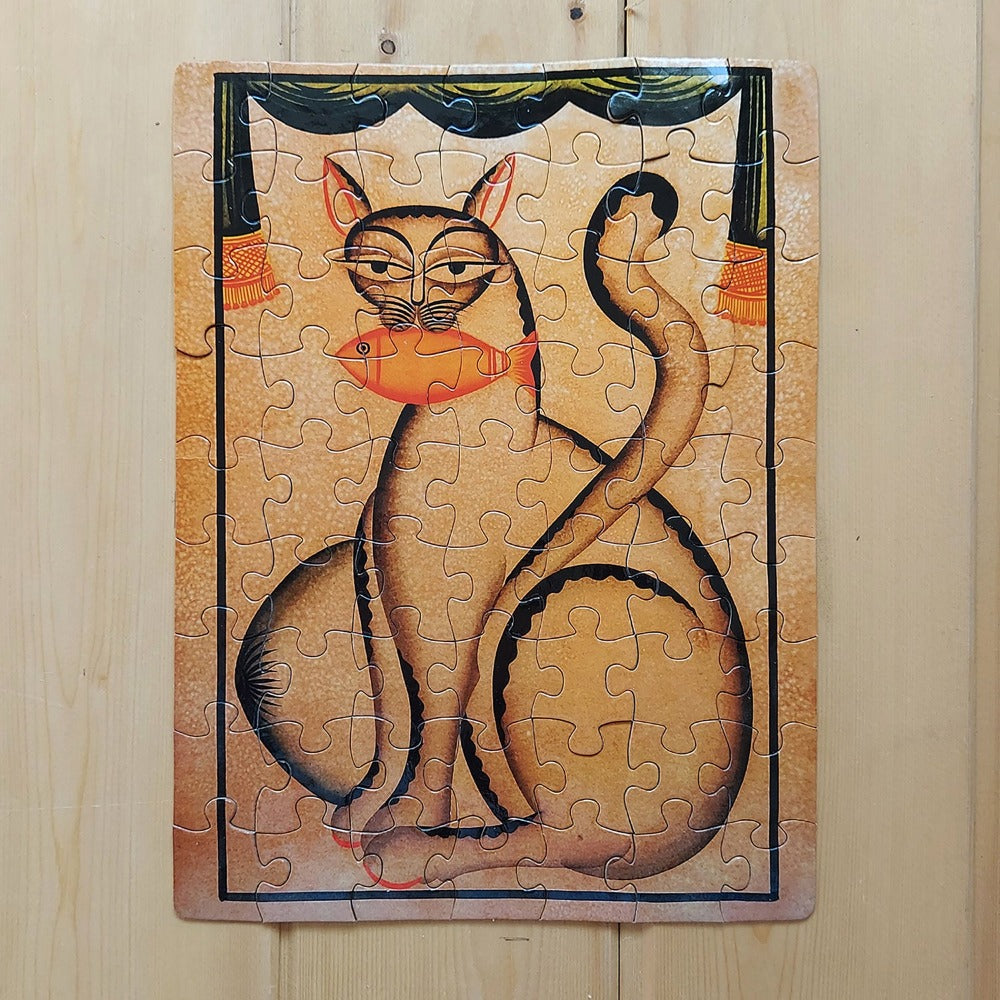 Jigsaw Puzzle 63 PC - Kalighat Pat - Cats