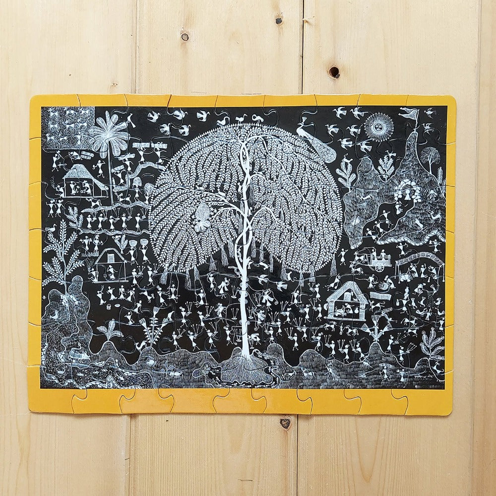 Jigsaw Puzzle 63 PC - Warli Tree