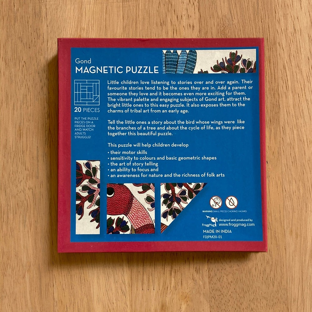 Magnetic Puzzle - Gond Peacock