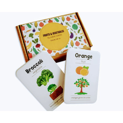 Fruits and Vegetables Flashcards- Pack of 24