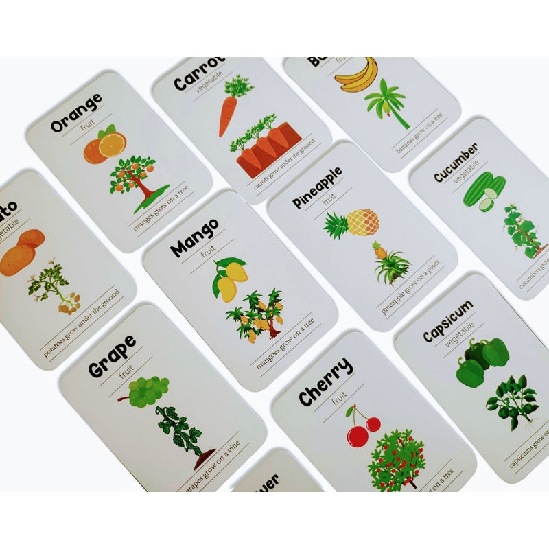 Fruits and Vegetables Flashcards- Pack of 24